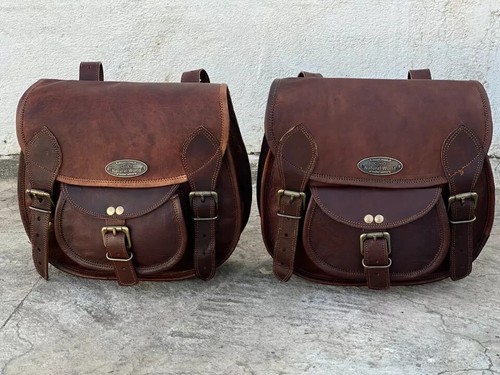 Two pcs leather saddle - pcs, side