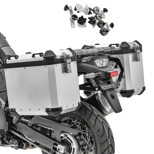 Aluminium panniers set - aluminium,